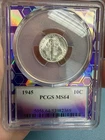 1945  DIME 10C PCGS CERTIFIED MS 64 MINT STATE Purple Core Trader Bee #934