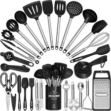 Kitchen Utensils Set-Umite Chef 34 Pcs Silicone Cooking Utensils Set for Nonstic