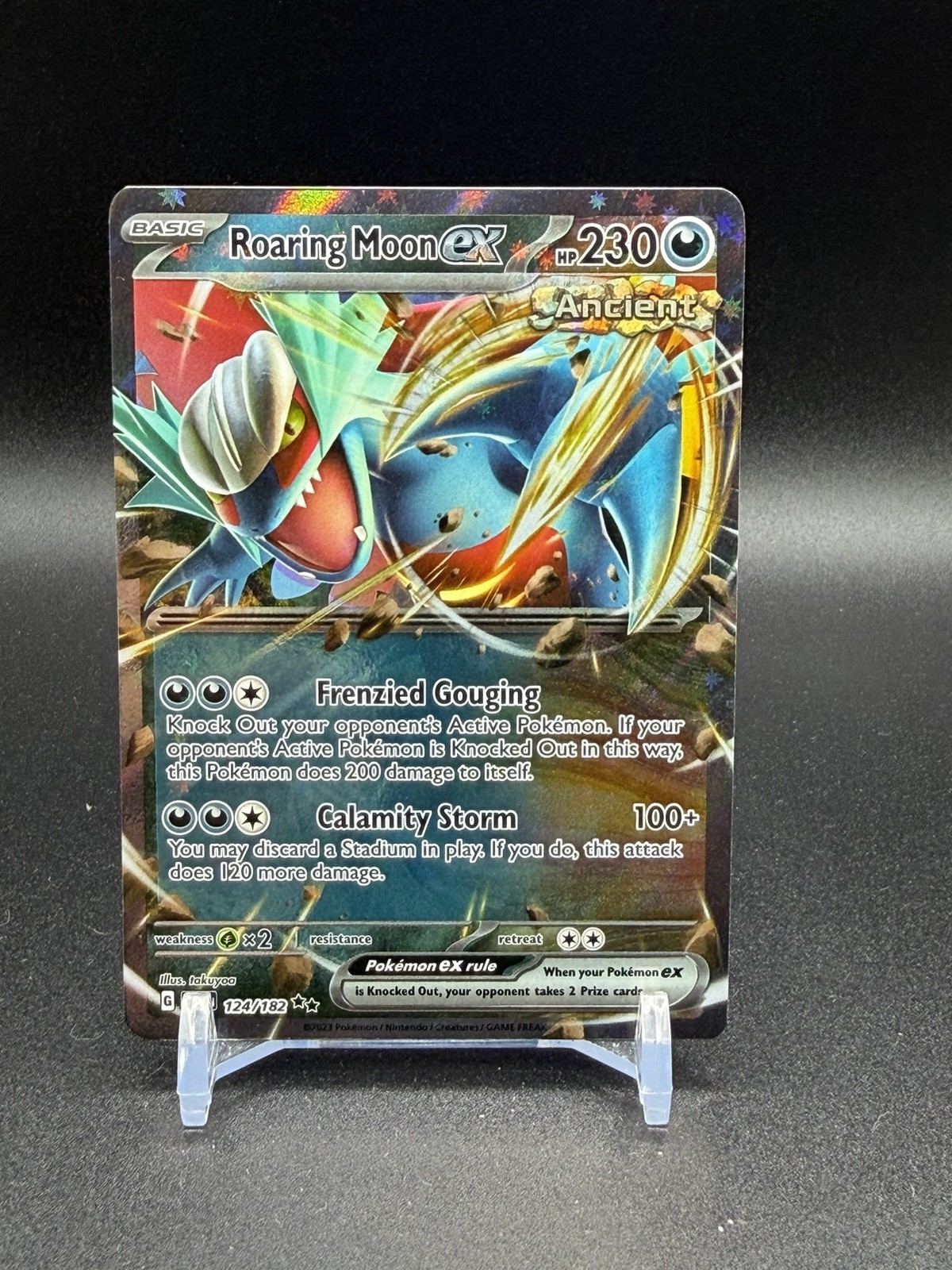 Roaring Moon ex 124/182 Double Rare Holo Paradox Rift Pokemon TCG