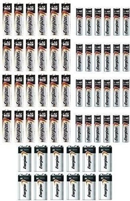 COMBO 24x AA + 24x AAA + 12x 9v Energizer Max Alkaline E91/E92/E522 Batteries...