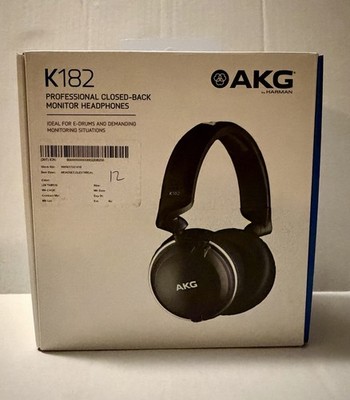 AKG K182 PROFESSIONAL Closed-Back Monitor HEADPHONESK182, Black