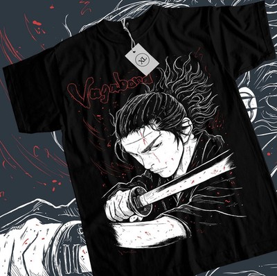 Anime Vagabond Musashi Miyamoto Matahachi Honiden Black T-Shirt Size S-5XL