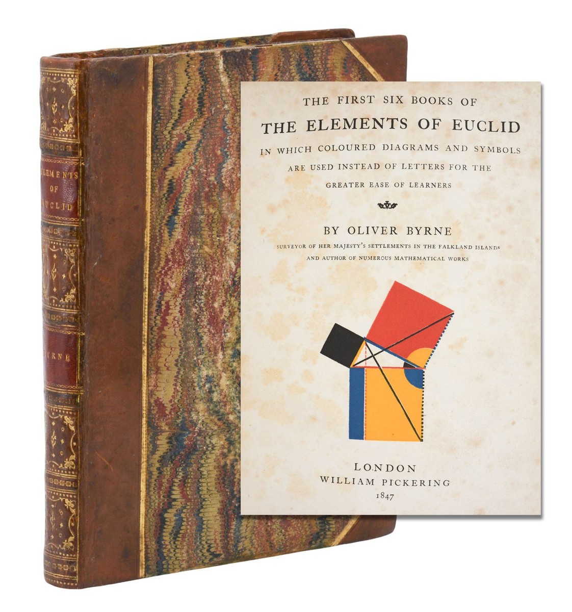 The Elements of Euclid ~ by OLIVER BYRNE ~ EUCLID ~ First Edition