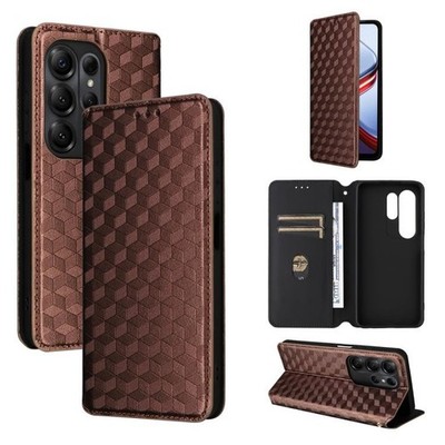 Cubic Checkered Texture Leather Flap Case for Doogee Note 56X / 56X Pro