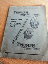 TRIUMPH TIGER CUB / TERRIER REPLACEMENTS PARTS CATALOGUE No4 PRE-65 TRIALS