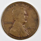1914-S Lincoln Wheat Cent Semi-Key Date Rare Very Good Free Shipping