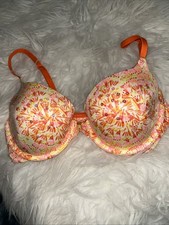 Victoria Secret Demi buste double Bra Orange Sz 34C Excellent Condition