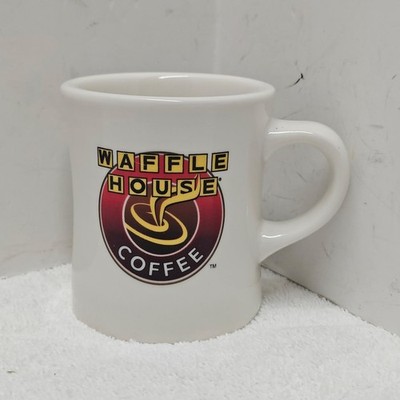 Waffle House Restaurant Heavy Ceramic Coffee Mug Cup Tuxton White 10 oz EUC  | eBay