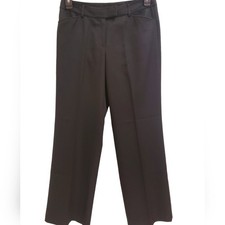 Dress Pants Career Work Office Straight Leg Black
