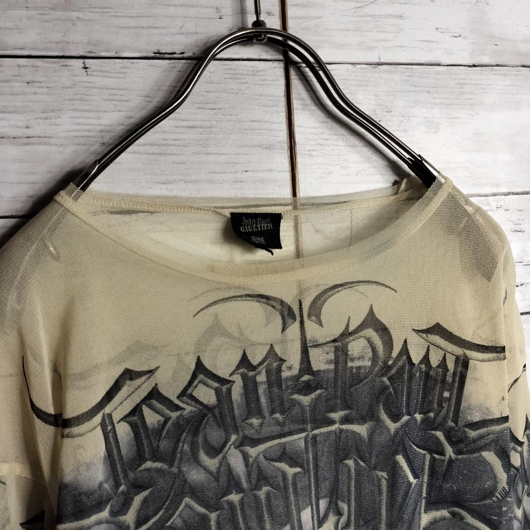 Jean Paul Gaultier Power Net Gargoyle Pattern T-Shirt Mens S