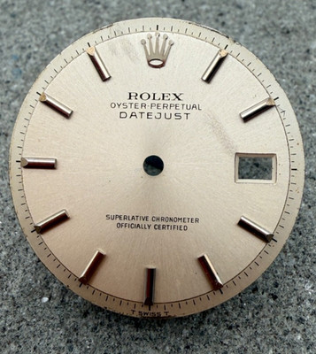 #1758 ROLEX ZIFFERBLATT DIAL DATEJUST 1601 CAL: 1570 1530 1560 1520 PIE PAN 36MM
