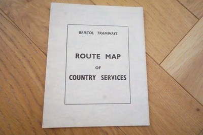 Bristol Tramways Straßenbahn Bus Streckenplan 