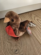 Collectible Early The Robin 1997 Vintage with Tag and Protector Ty Beanie Baby