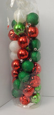 Ashland  Shatterproof Red/White/Green Christmas Ornaments  Original Pkg of 50
