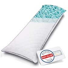 Body Pillow, Memory Foam Body Pillows for Adults Sleeping, Long Pillow White