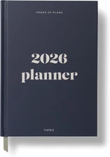 Joy 2026 Year Planner - Navy Blue Hardback | Full Calendar Year | Month View & W