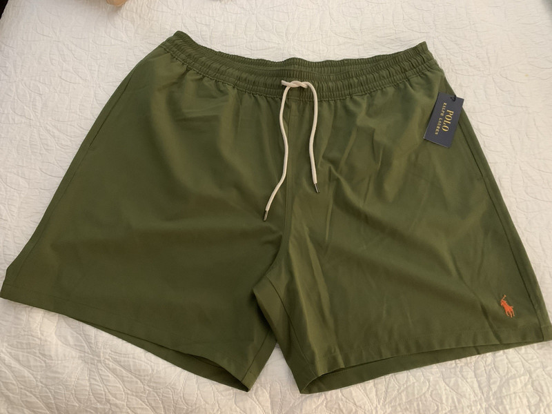 Polo Ralph Lauren Men's NWT XXL Stretch Green Swim Trunks