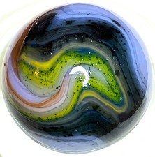 DAS/JABO HAS BOTH BLUE GREEN AVENTURINE SWIRLED SHOOTER .79" BOX03/285