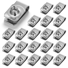 20 PCS 1/420 U Nut Clips, Stainless Steel UType ClipOn Fasteners, Extruded Bu...