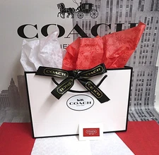 NEW Coach Gift Bag Inspired~ w/Coach Tissue Paper~ Sticker~2' Ribbon 8” x11” x4”