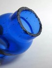 Cobalt Blue Glass Miniature Oil Lamp 7.5 inche Tall, Never Used. Vintage. — photo 4