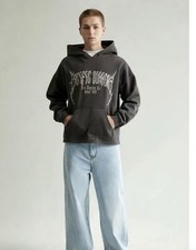 Light Blue Relaxed Wide Leg Denim Jeans Draws...