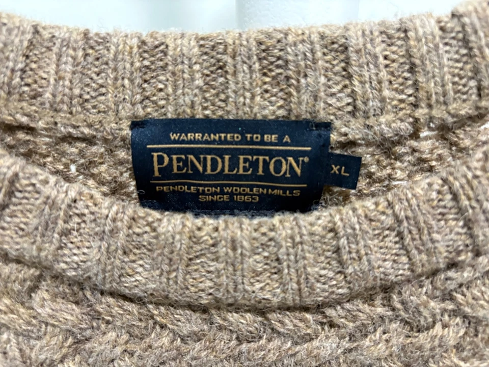 Men's XL Pendleton Shetland Collection Fishermen's Wool Sweater Worn Once - Image 3 of 4
