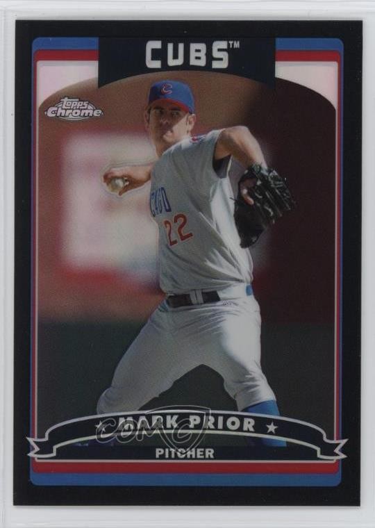 2006 Topps Chrome Black Refractor 400/549 Mark Prior #150 8e3
