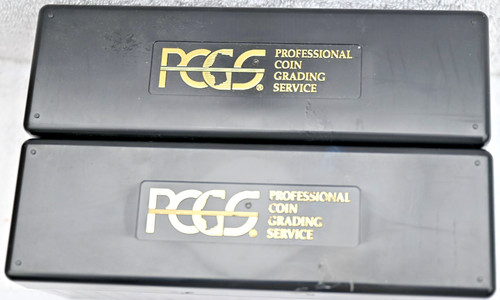 Lot of 2 Used Black PCGS Slab Storage Boxes