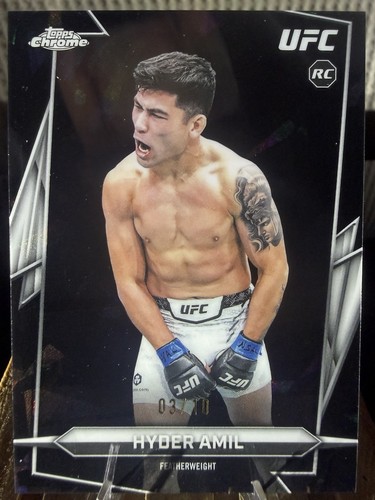 Hyder Amil [Black Refractor] #199 2026 Topps Chrome UFC card