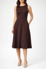 T Alexander Wang Chocolate Brown A Line Small Dress Designer Luxury Fit Flare