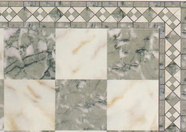 CREAL MINIATURES Marmorfliesen Grau/Weiß, Puppenhaus Puppenstube 1:12