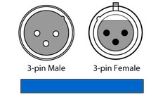 Chauvet DJ DMX3P50FT DMX Cable 50 Feet 3 Male Pin To Female Lighting  Accessory