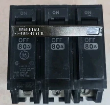 General Electric THQB32080 NT OTB 80 Amp 3 Pole 240V Circuit Breaker
