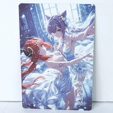 Keqing Nilou Wedding Premium CP Waifu Card Anime Girl Art Oversize Board A5