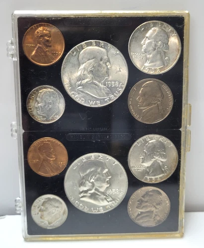 1958 Uncirculated 10 US Coin P & D Set Ungraded Uncertified