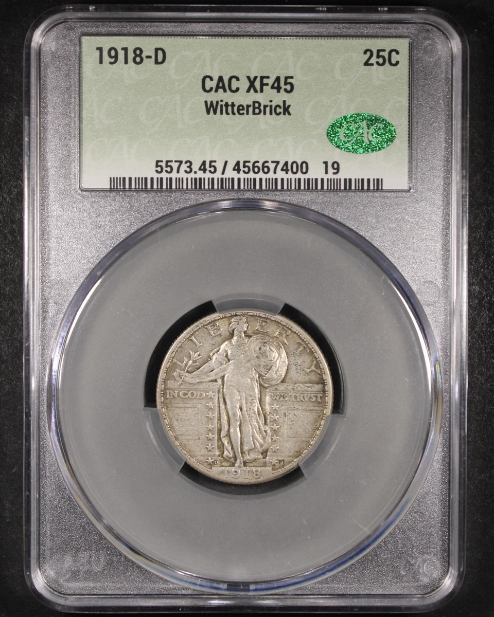 Silver XF 45 Graded Standing Liberty US Quarters (1916-1930) for