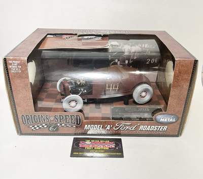 #ad Highway 61 Origins Of Speed 1:18 Ford Model A Roadster #44 Red 50156 w Box $69.95