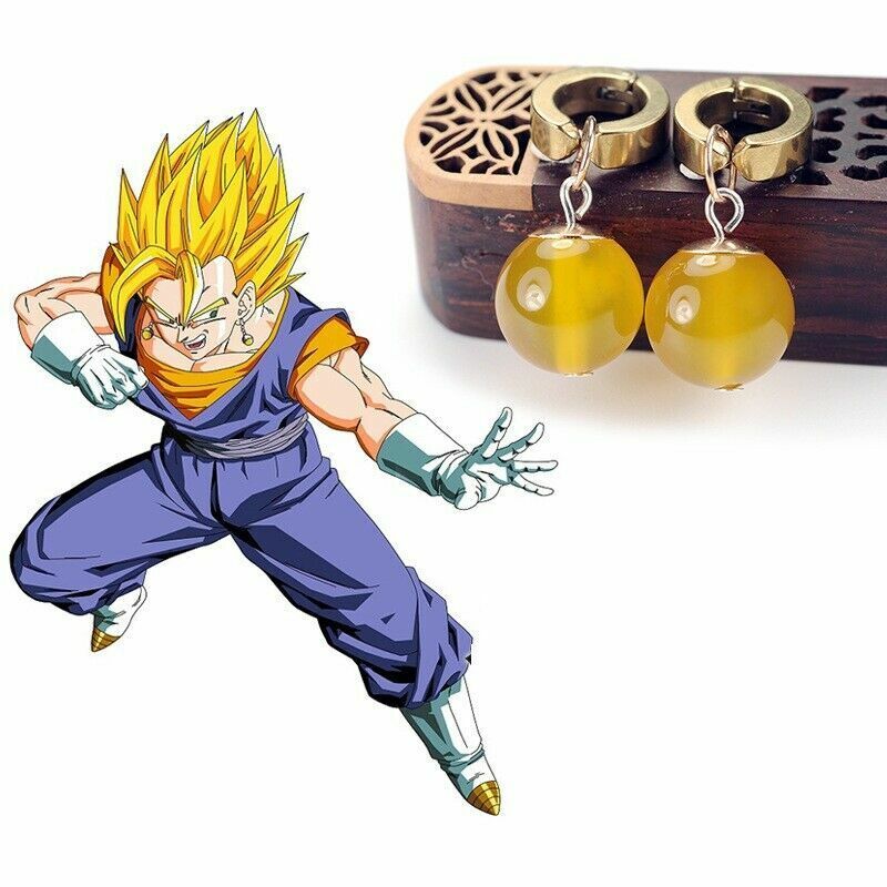 Rebuy1 Brincos / Brinco De Pressão Preto Son Goku De Dragon Ball