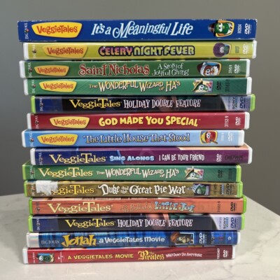 Lot of 14 Veggie Tales DVDs 3 Sealed New 11 Excellent Used