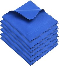 Microfiber Cleaning Cloth - 7X6'' Microfiber Cloth - Pack of 6 Blue Lens Cleanin