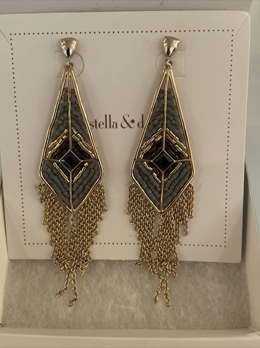 Stella And Dot Aiyana Fringe Chandelier Earrings