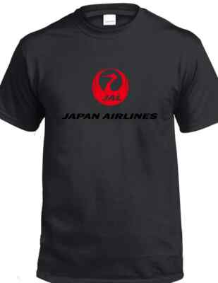 Japan Airlines Logo T-shirt Japanese Asian Air Travel Souvenir Tee