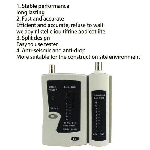 RJ45 Network Cable Tester Shielded Network Wire Repair Lan Phone BNC Line Test - Photo 7/11