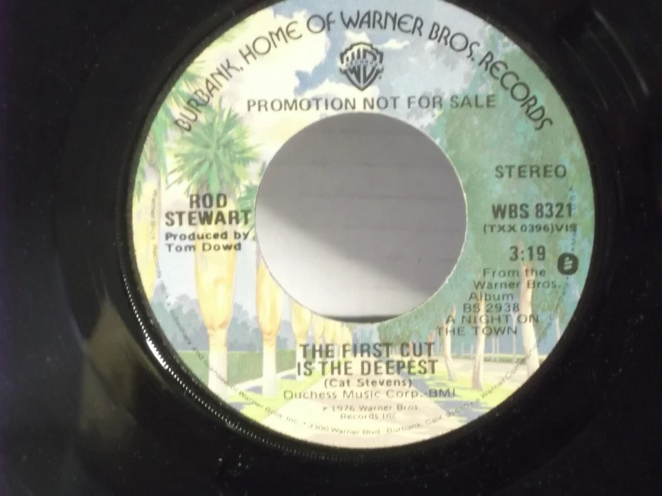 Rod Stewart,WB  8321"The First Cut Is the Deepest"US,7" 45,1975 PROMO, Mint - Image 2 of 2