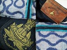  HOT Men's VIVIENNE WESTWOOD 801C SLIM STRAIGHT EMBROIDERED STRETCH Jeans 30 x34