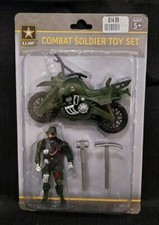 Official U.S. Army Combat Soldier Toy Set Motorcycle  Military Man With Tools