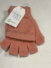 time and tru 1 pair womens fingerless gloves mittens knit OSFM