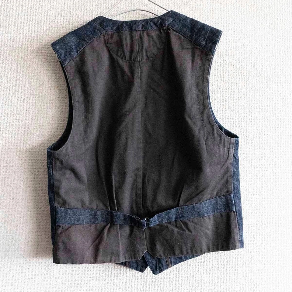 RRL Mitchell Vest Cotton x Hemp nep Denim 9.7oz Used good condition - Image 2 of 4