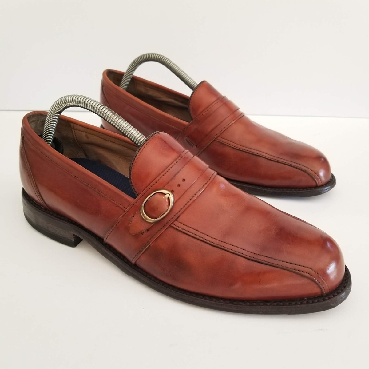 Vintage FOOTJOY Classics USA Mens Dress Shoes Brown Leather Bicycle Toe Size 9.5 FootJoy Classics Brown Leather Oxford Dress Shoes Bicycle  main image 3